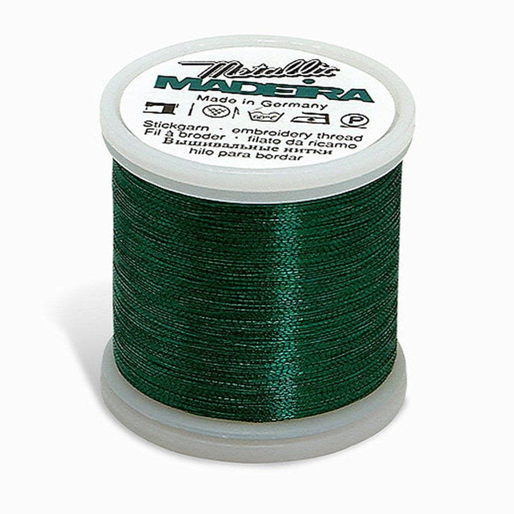 METALLIC NO. 40 SMOOTH GREEN MADEIRA THREAD 220YD/200M