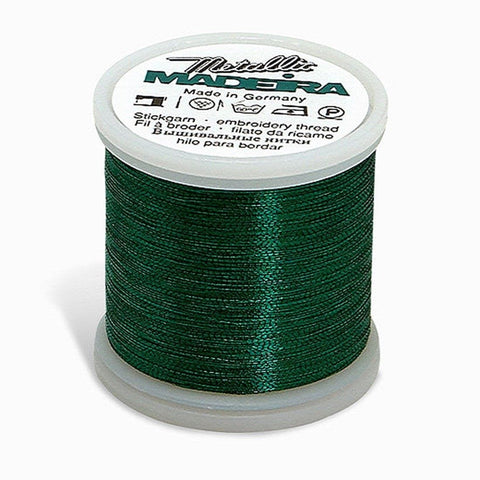 METALLIC NO. 40 SMOOTH GREEN MADEIRA THREAD 220YD/200M