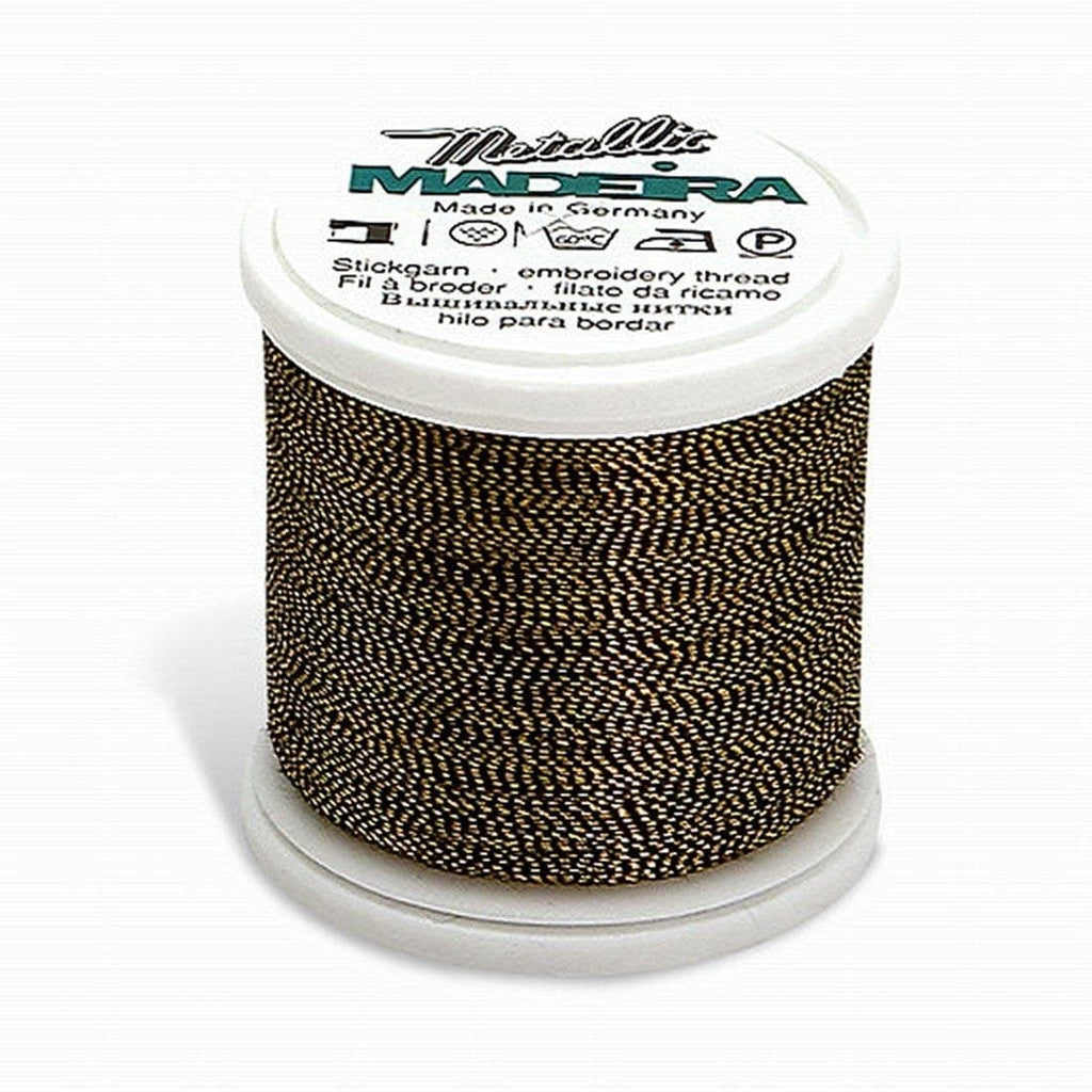 METALLIC NO. 40 RICH GOLD/BLACK 220YD/200M MADEIRA THREAD 220YD/200M
