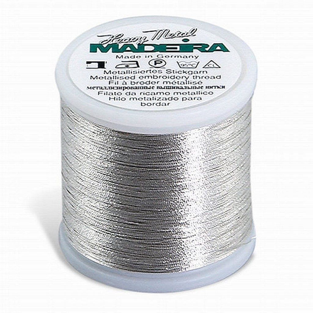 HEAVY METAL NO. 30 SILVER MADEIRA THREAD 220YD 200M