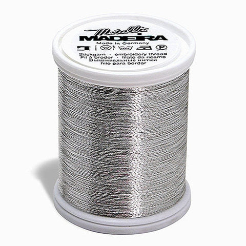 METALLIC NO. 40 SILVER MADEIRA THREAD 1100YD/1000M