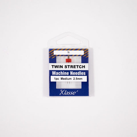 Klasse Twin Stretch 2.5mm/75, 1 Needle, Bundle Of 5