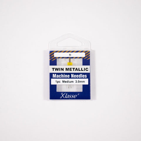 Klasse Twin Metallic 3.0mm/80, 1 Needle, Bundle Of 5