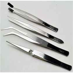 STAINLESS STEEL TWEEZER SET (4