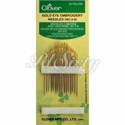 GOLD EYE EMBROIDERY NEEDLES #3