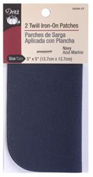 TWILL IRON-ON PATCHES (2 CT)