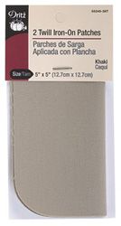 TWILL IRON-ON PATCHES, KHAKI (