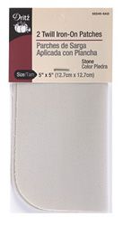 TWILL IRON-ON PATCHES (2 CT)