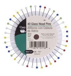 GLASS HEAD PINS WHEEL (40 CT)