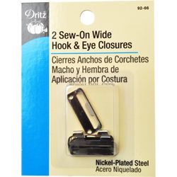 SEW-ON WIDE HOOK & EYE CLOSURE