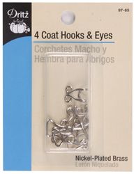 COAT HOOKS & EYES (4 CT)