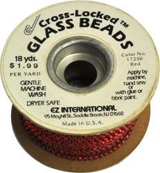 GLASS BEADS CROSS-LOCKED, RED