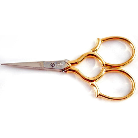 GINGHER EPAULETTE EMBROIDERY SCISSOR GOLD GOLD 3 1/2 INCH