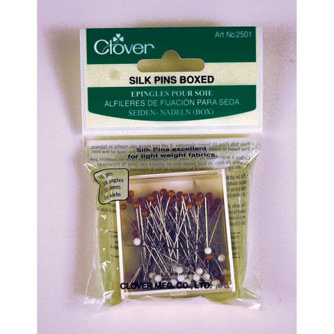 GLASS HEAD SILK PINS 100 PKG