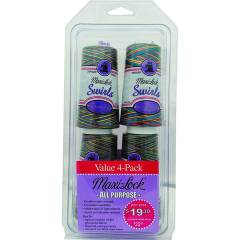 Maxi Lock Swirls 4Pc Value Pack Rainbow Swirls