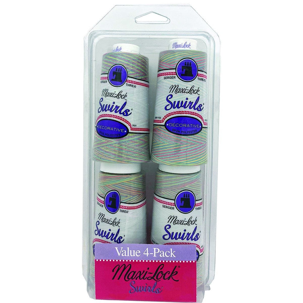 Maxi Lock Swirls 4Pc Value Pack Pastel Sprinkles