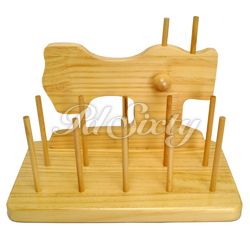 WOODEN SPOOL ORGANIZER