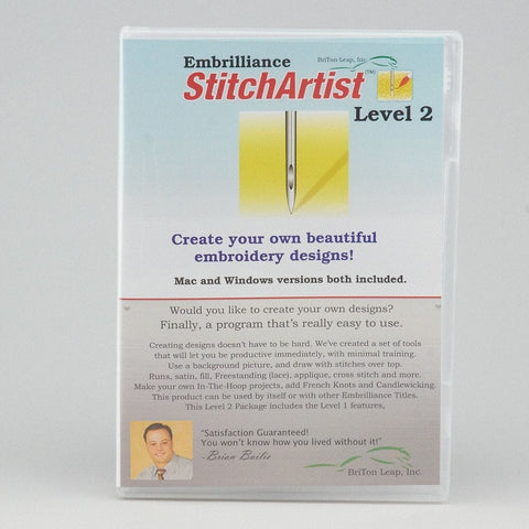 STITCH ARTIST L2 SOFTWARE EMBRILLIANCE LEVEL TWO EMBRILLIANCE LEVEL TWO