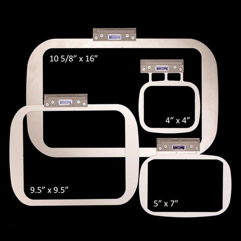 EZ Frame Single Needle Package #6 Includes One (1) Each: 10 5/8 X 16, 9.5 X 9.5, 5 X 7, 4 X 4 Frames