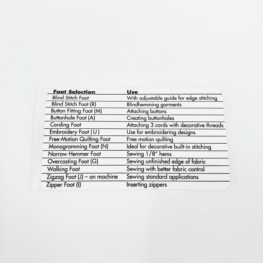 FOOT SELECTION STICKER BLN