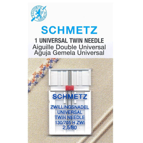 SCHMETZ TWIN NEEDLE SZ 2.5/80 1/PKG