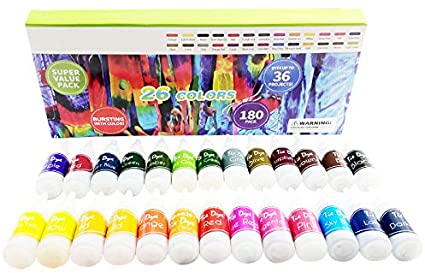 Tie Dye Kit DIY Arts and Crafts Set of 15 Permanent Colors, B08D6YK8H7 Non Toxic - Paint Shirts Fabrics There es - Create Colorful Clothes, Multiple Designs - Apron, Gloves, Table Cover, Instructions Included