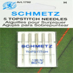 SCHMETZ NEEDLE-TOPSTITCH, CARD 12"