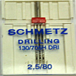 SCHMETZ NEEDLE- DRILLING (TRIPLE) 2.5/80, CARDED