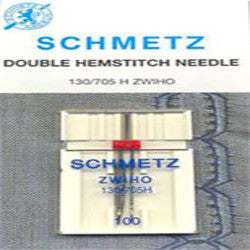 SCHMETZ NEEDLE- DOUBLE HEMSTITCH (WING), 16"