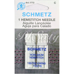 SCHMETZ NEEDLE- HEMSTITCH (WING), 19"