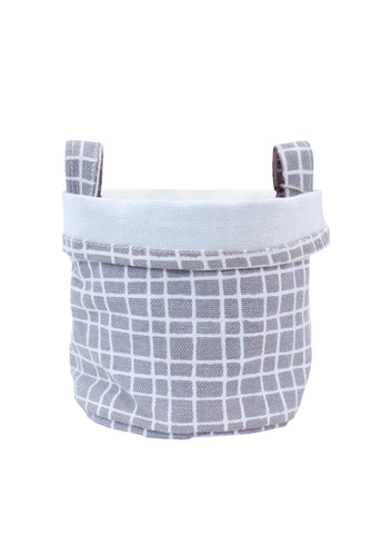 Recycled Canvas Bucket Large - Woven Grey